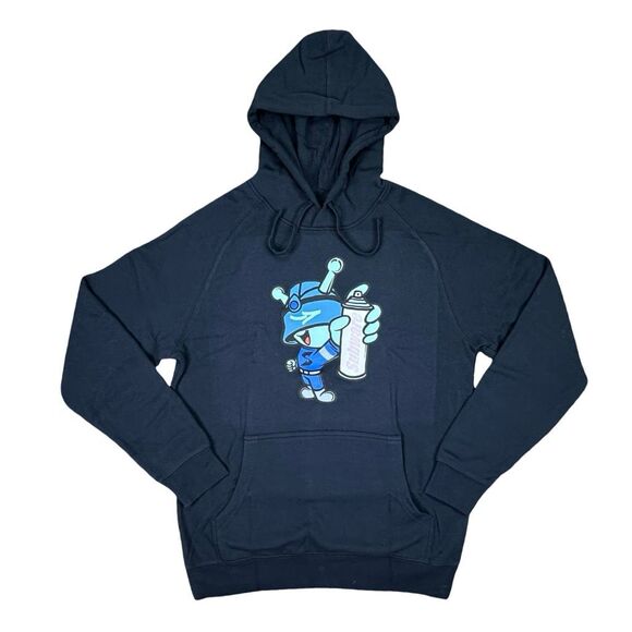 Subware Graffiti Spray Drawstring Hoodie Pullover - Size Medium - Picture 1 of 4